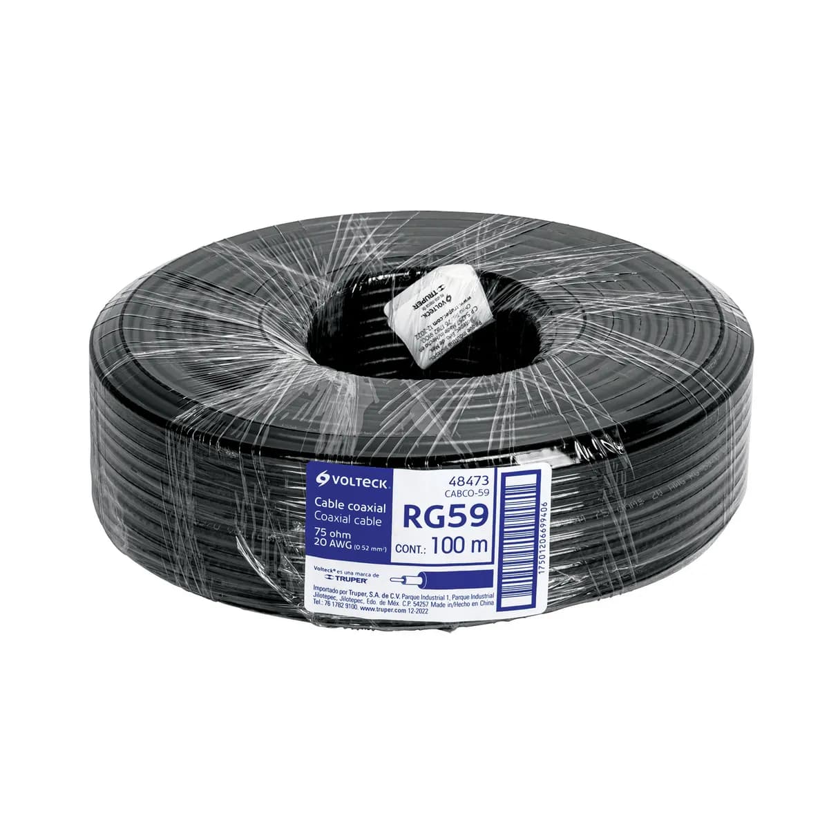 Cable Coaxial RG6 Volteck - Tramo de 5 Metros