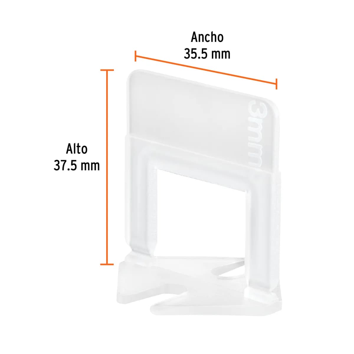 Bolsa con 100 Anclas para Nivelación 3 mm Truper - 102877