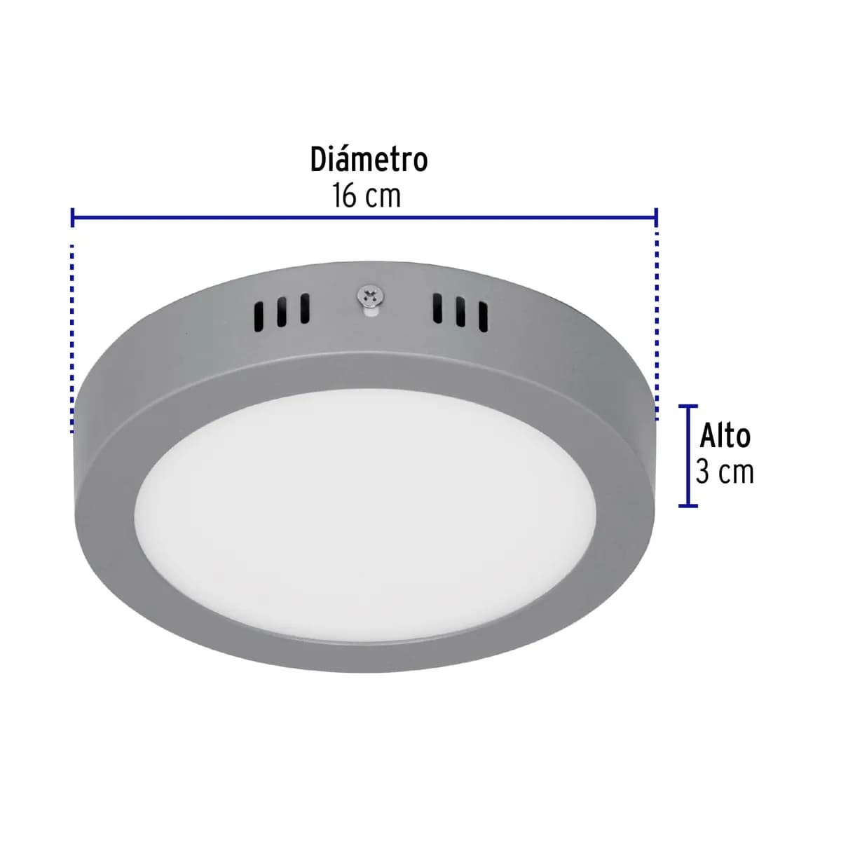 Luminario LED de Plafón 12 W Redondo Gris Volteck - 47347
