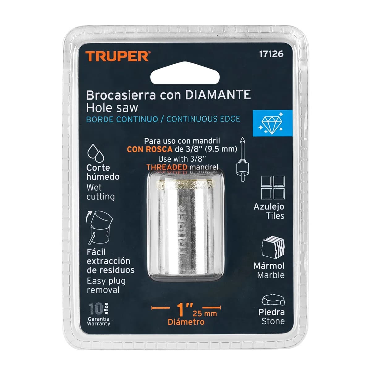 Brocasierra de Diamante Borde Continuo 1" Truper - 17126