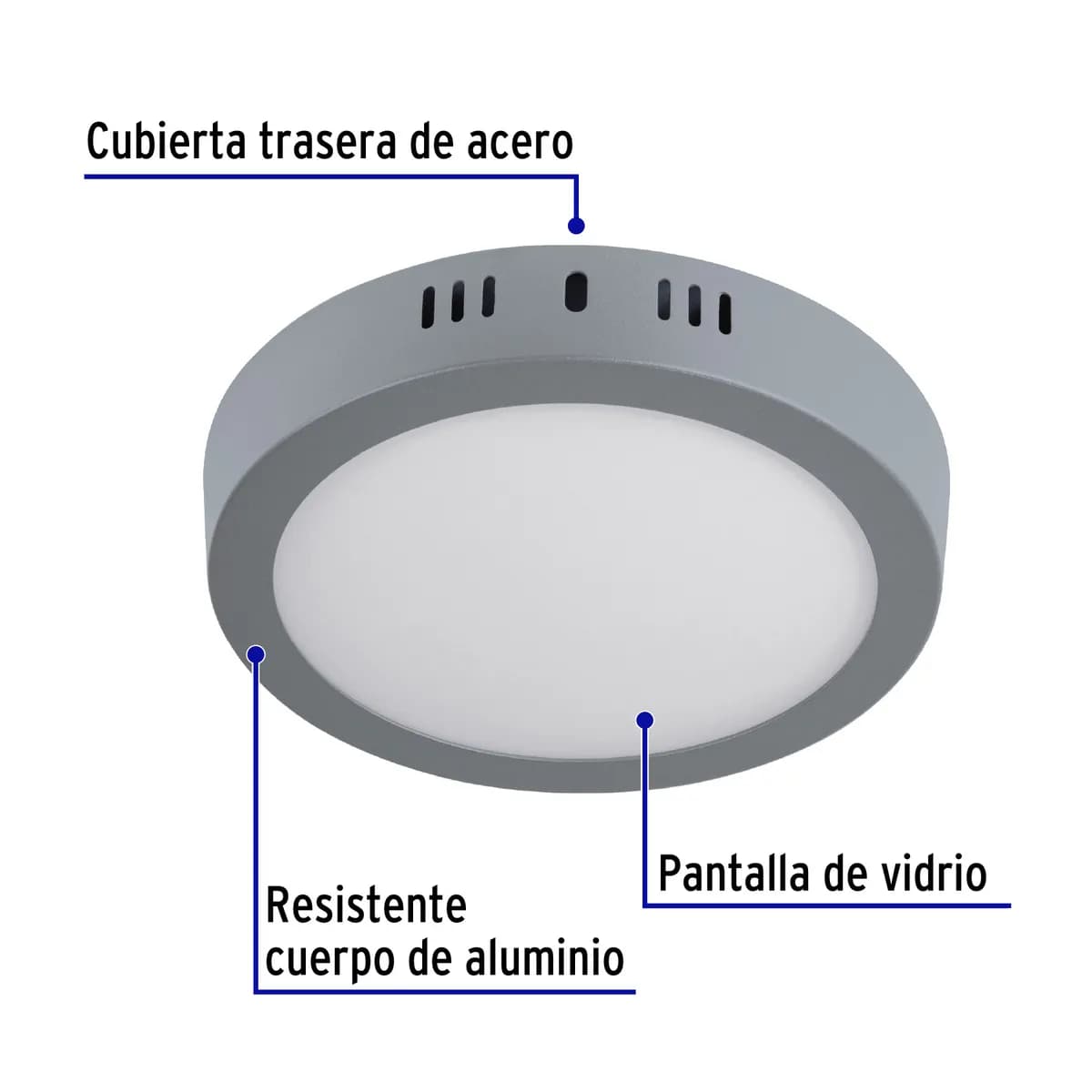 Luminario LED de Plafón 12 W Redondo Gris Volteck - 47347
