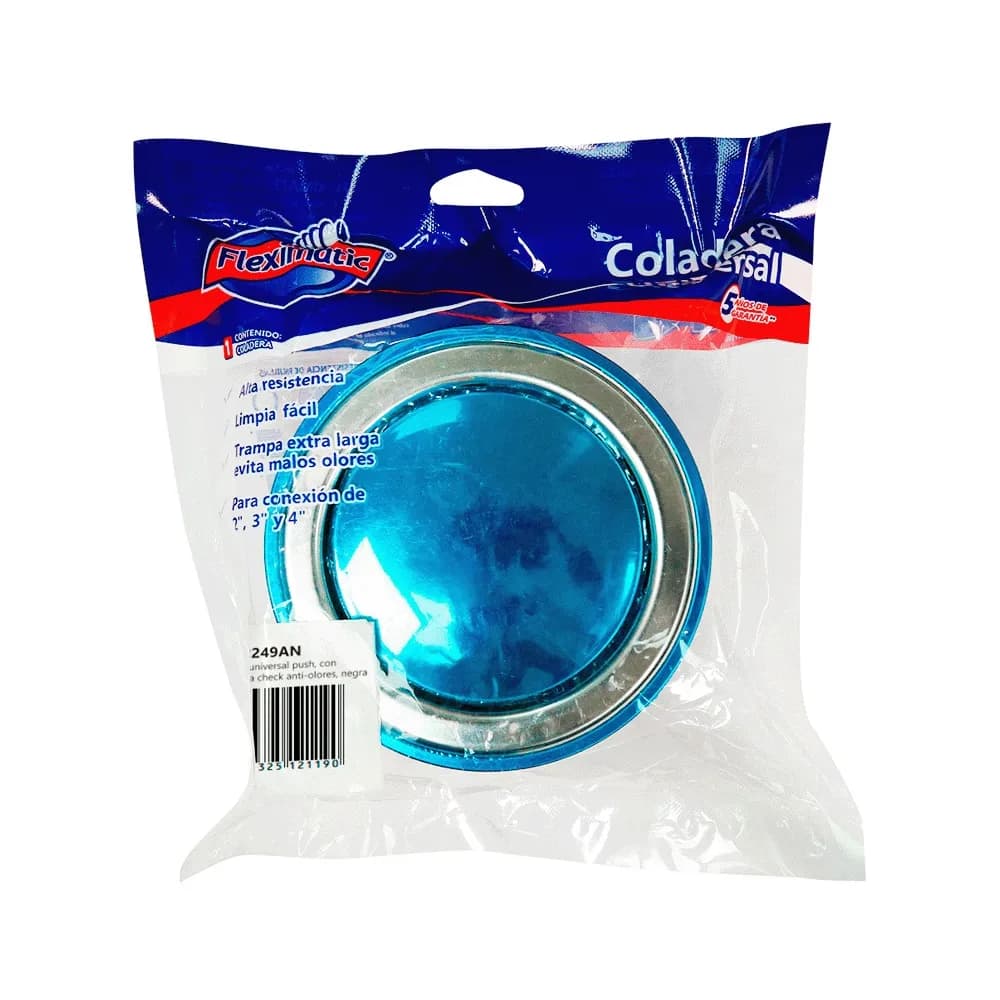 Coladera Universal Push con Check Antiolor Fleximatic - 2249