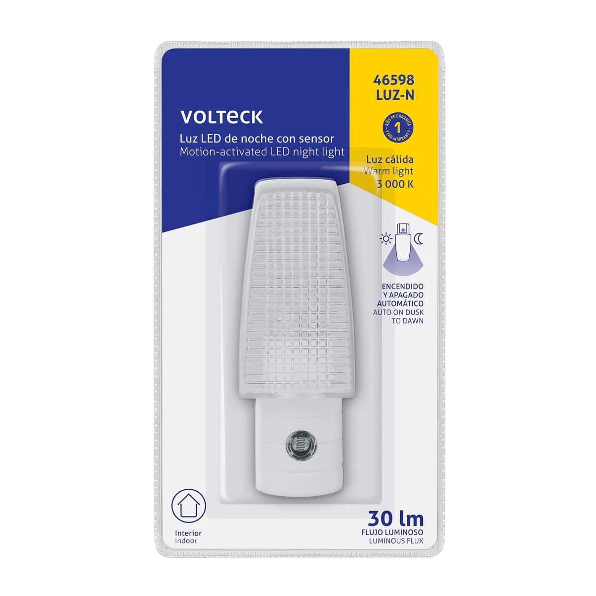 Luz de Noche con Sensor de Luz Volteck - 46598