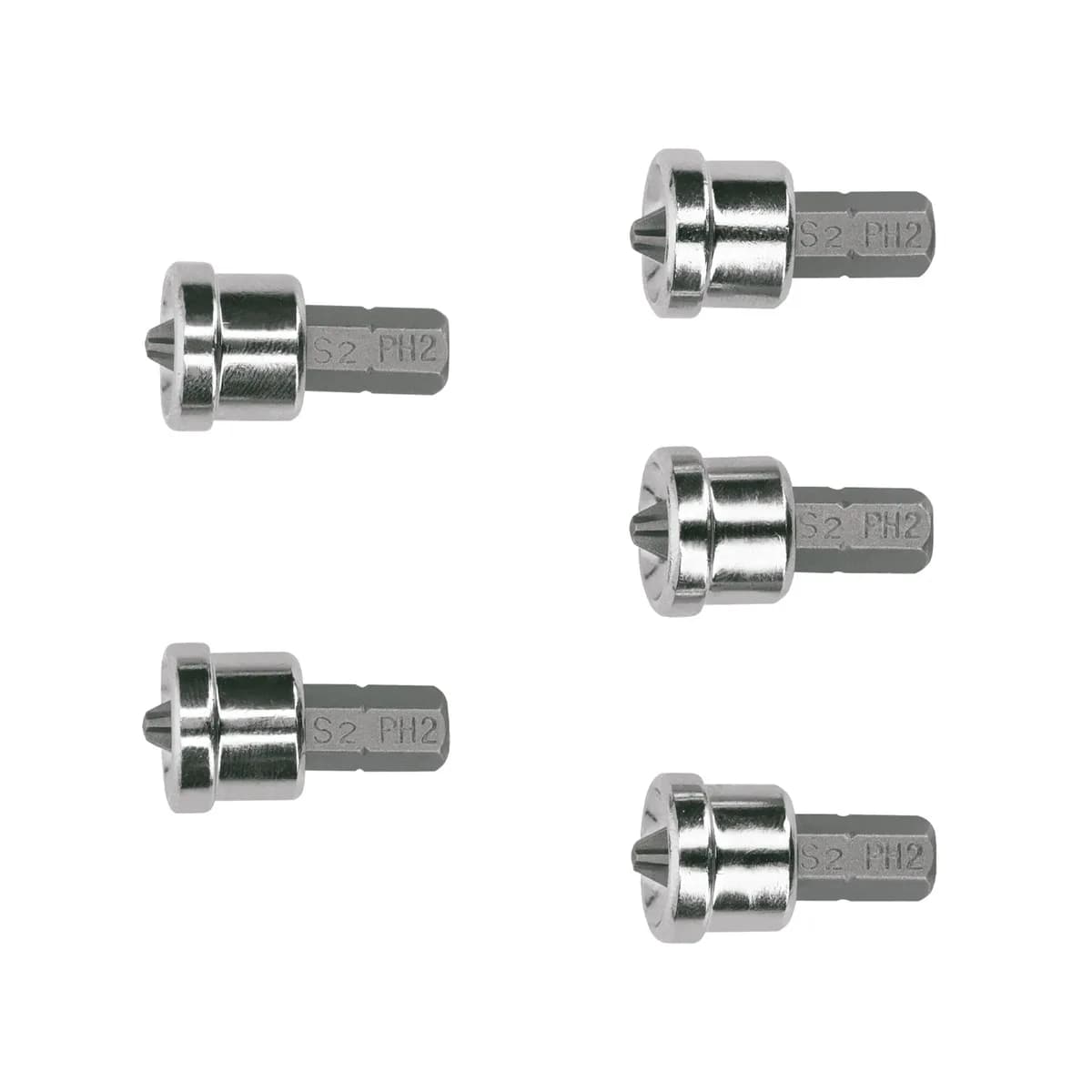 Estuche con 5 Puntas de Cruz PH2 para Muro de Yeso 1" Truper - 12717