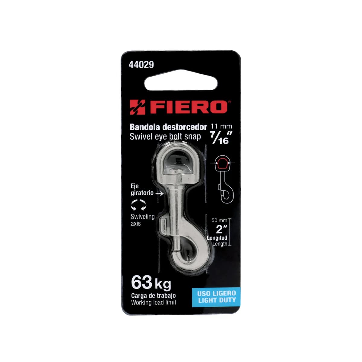 Bandola de Zinc Giratoria 7/16" Fiero - 44029