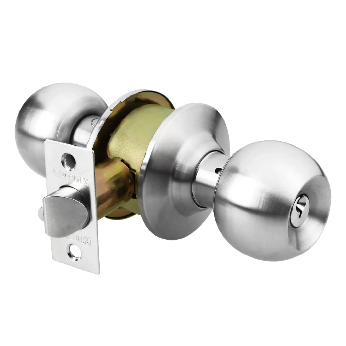 Cerradura Tipo Esfera de Acero Inoxidable para Recámara Hermex Truper - 43464