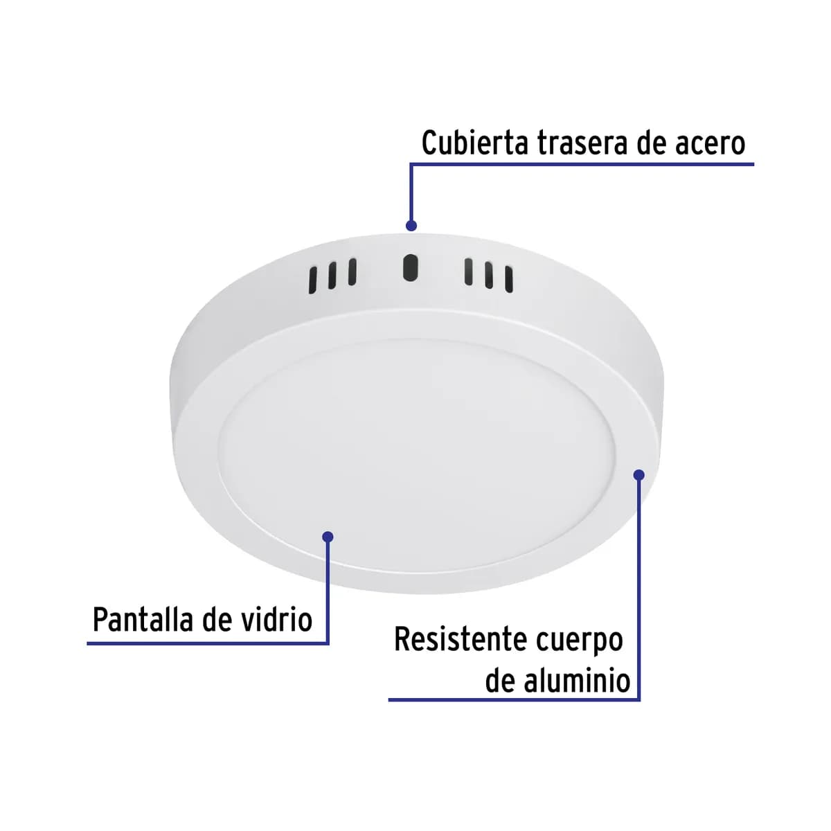 Luminario LED de Plafón 12 W Redondo Blanco Volteck - 48257