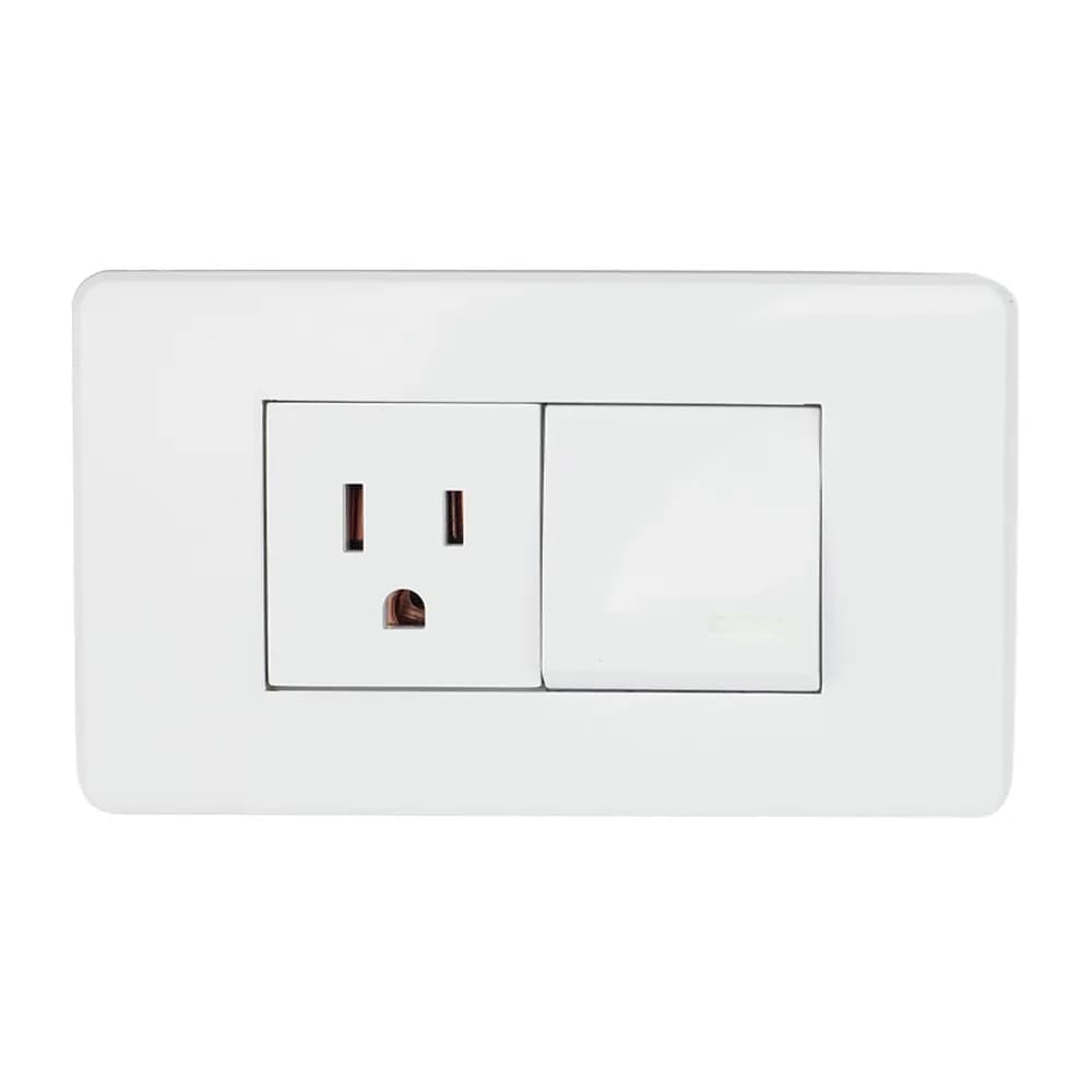 Apagador y Contacto con Placa Blanco Argos - 8840905
