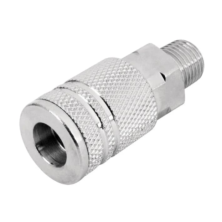 Cople Rápido de Acero Cromado Hembra AKSI - 306409