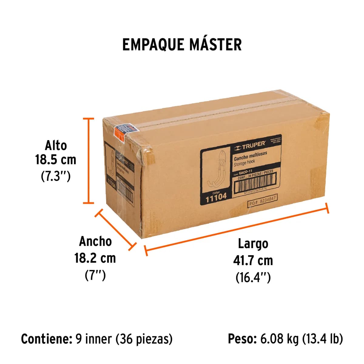 Gancho Multiusos para Colgar 10 cm Truper - 11104