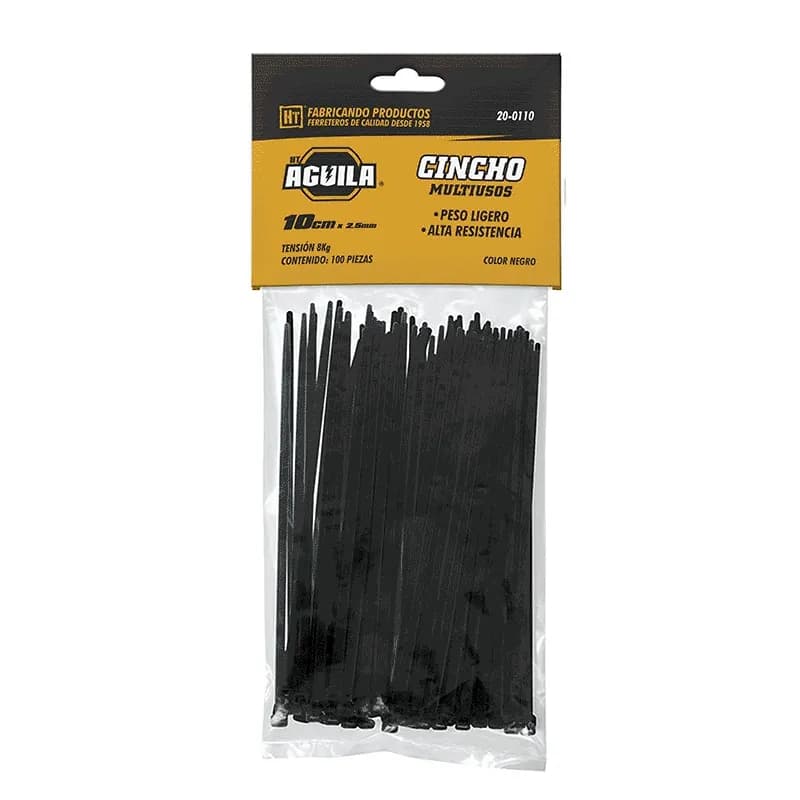 Cincho Plástico 20 cm Negro HECORT - 200114