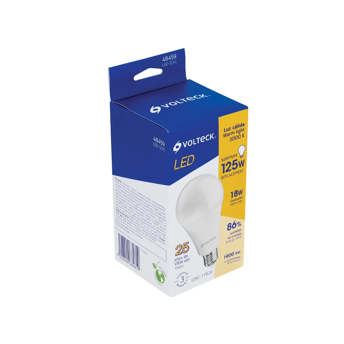 Foco LED 18 W (125 W) 3000 K 1900 lm Luz Cálida Volteck - 48459