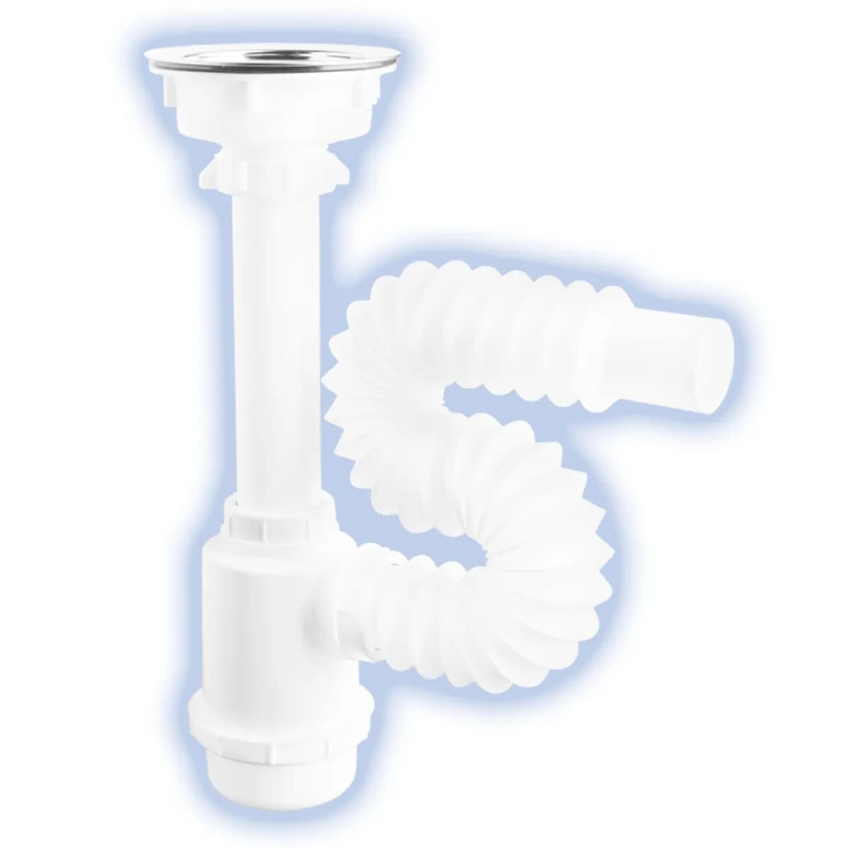 Céspol para Fregadero con Contra Bote Grande 55 cm Fleximatic - 3500