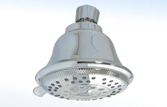 Regadera Asia Redonda 4" con 5 Tipos de Chorro Rugo - 44AB
