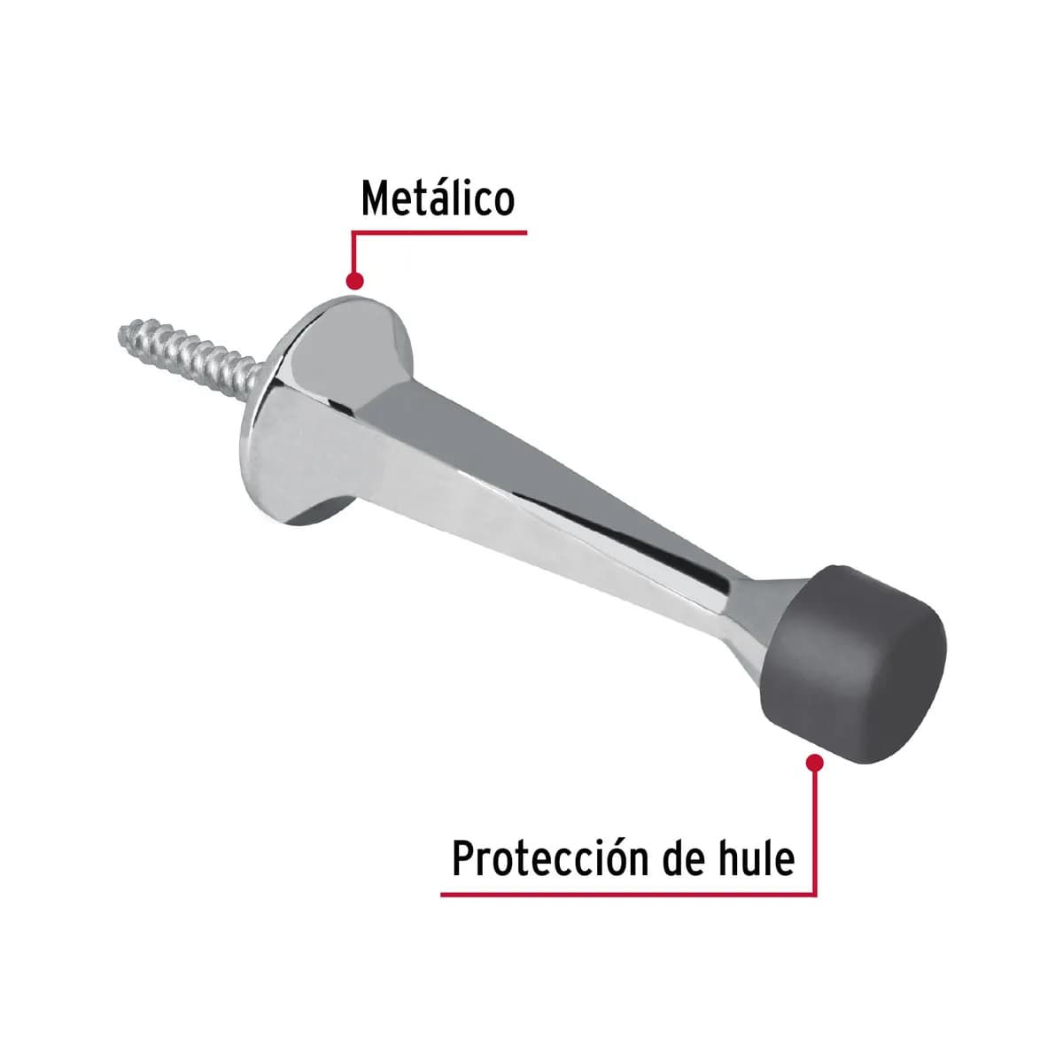 Tope Recto para Puerta Acabado Cromo Hermex - 43787
