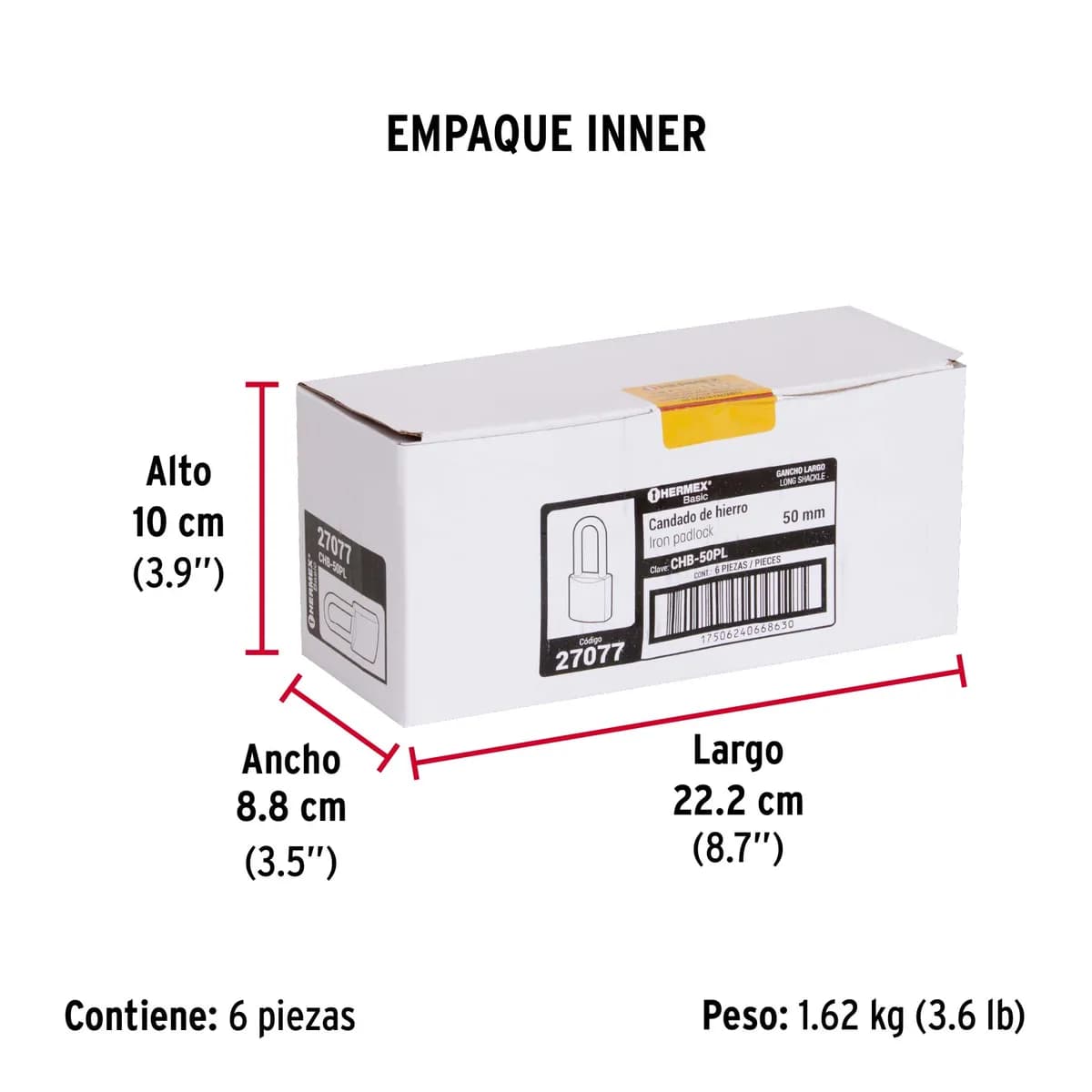 Candado de Hierro 50 mm CHB-50PL Truper - 27077
