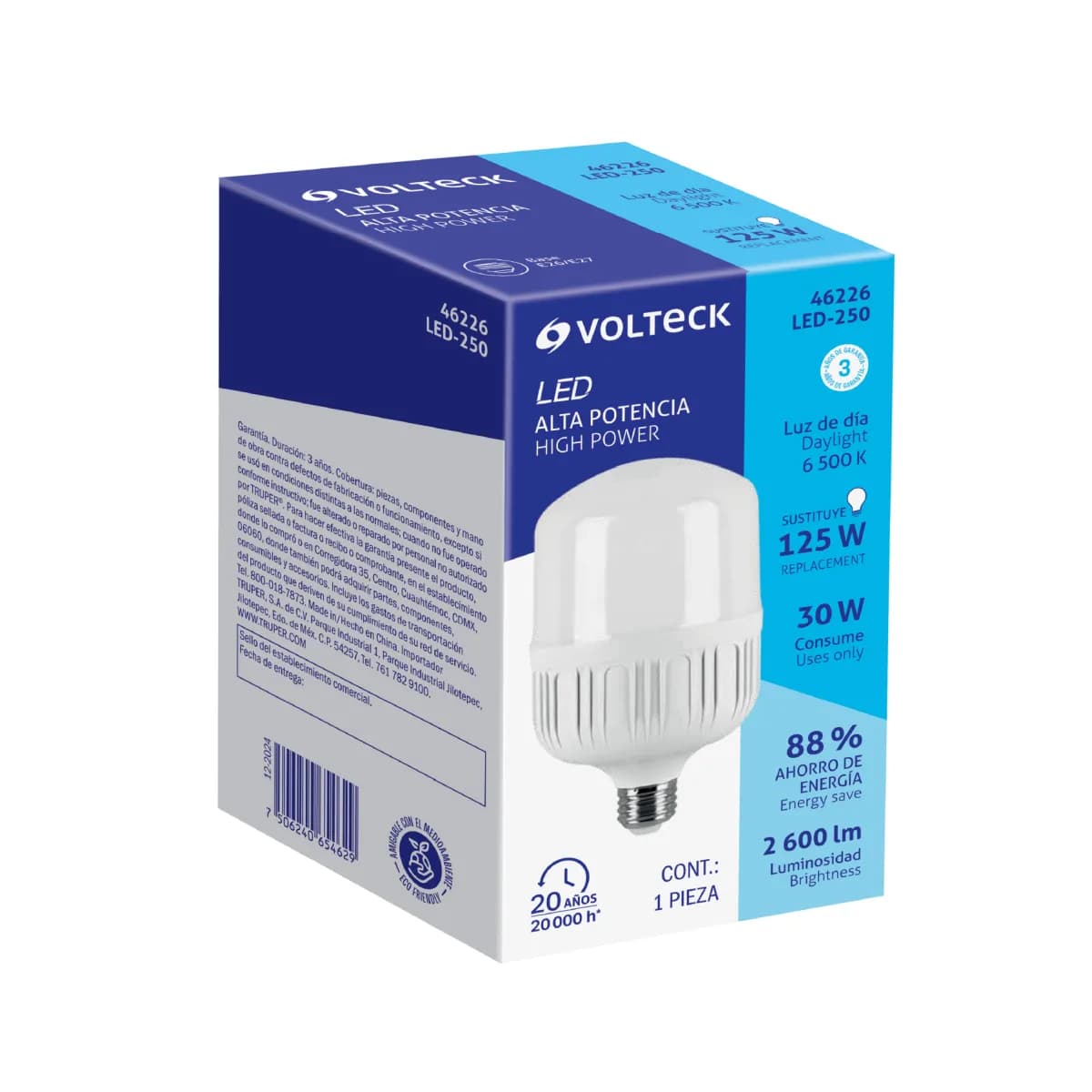 Foco LED de Alta Potencia 30 W (250 W) Luz Fría Volteck - 46226