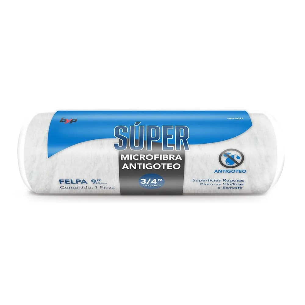 Felpa Súper Microfibra 9" Pelo 3/4" BYP - FMFS0029