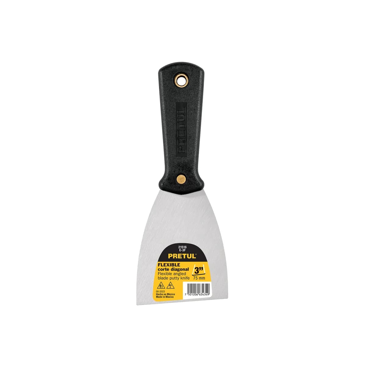 Espátula Flexible 3" con Mango Plástico Pretul - 21516
