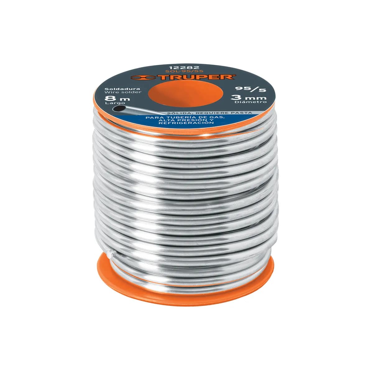 Soldadura Sólida 95/5 450 g para Gas Truper - 12282
