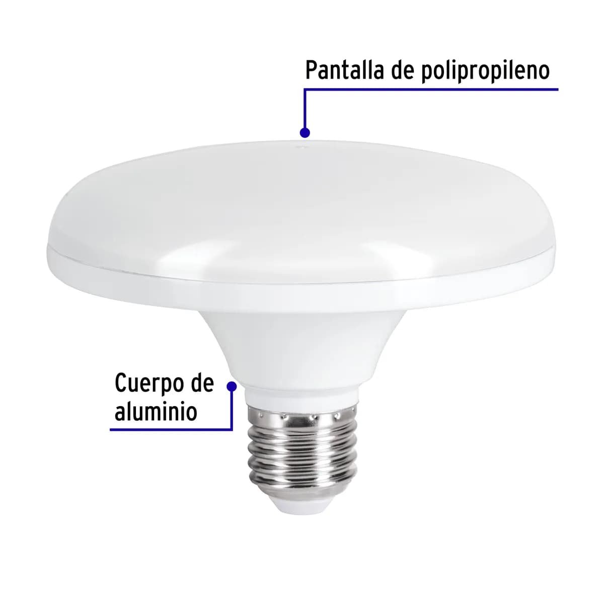 Lámpara LED Tipo OVNI 12 W Luz Cálida LEDCI-75 Volteck - 45630