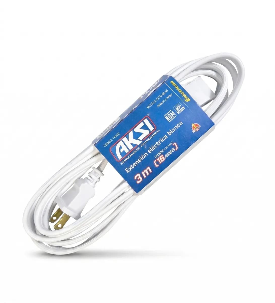 Extensión Blanca 3m Calibre 16 Aksi