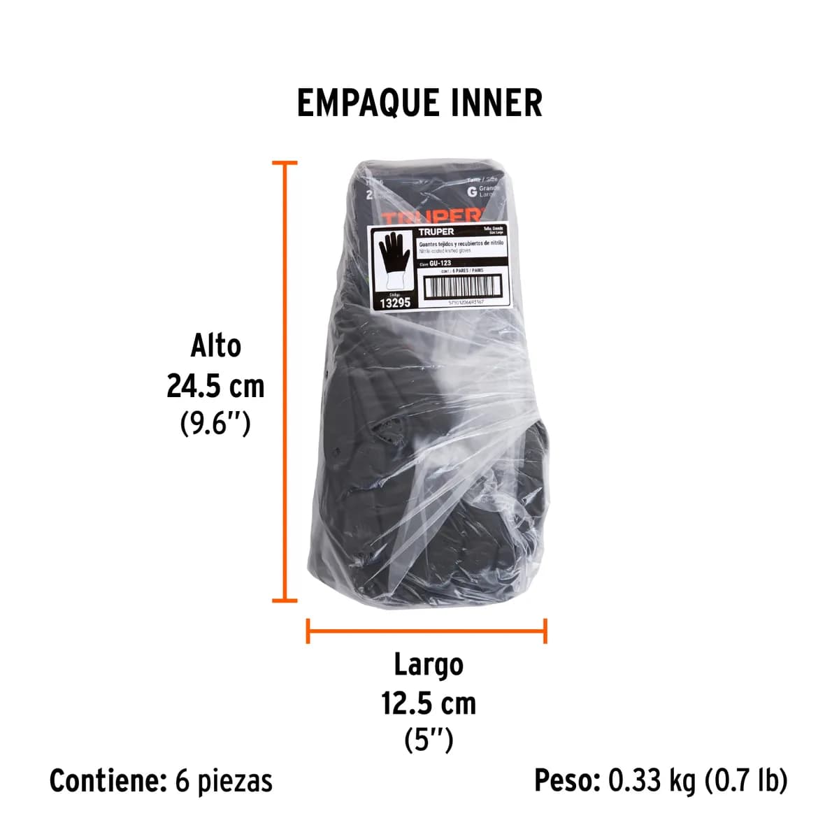 Guante de Nylon/Nitrilo Espumado Talla G Truper - 13295