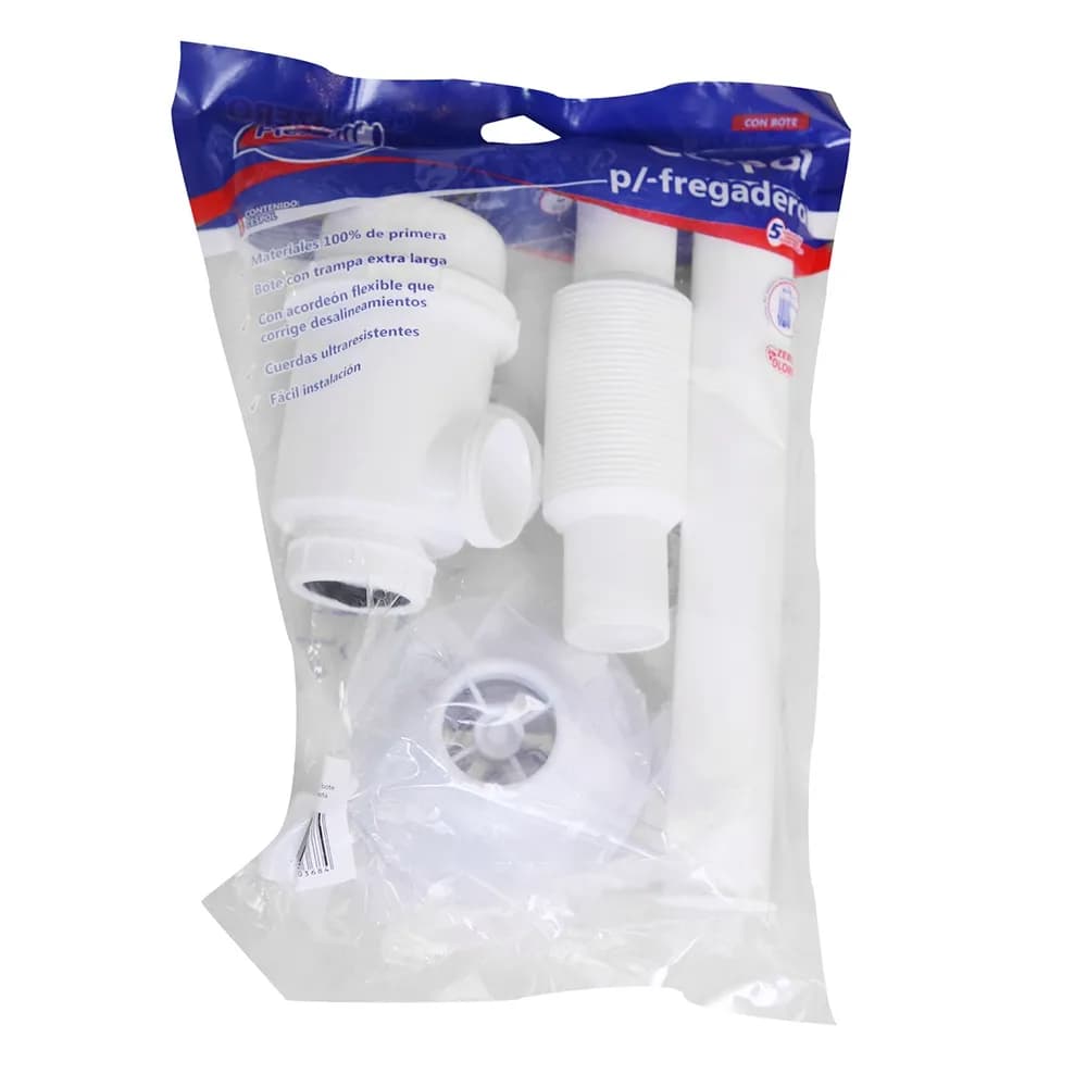 Céspol para Fregadero con Contra Bote Grande 55 cm Fleximatic - 3500