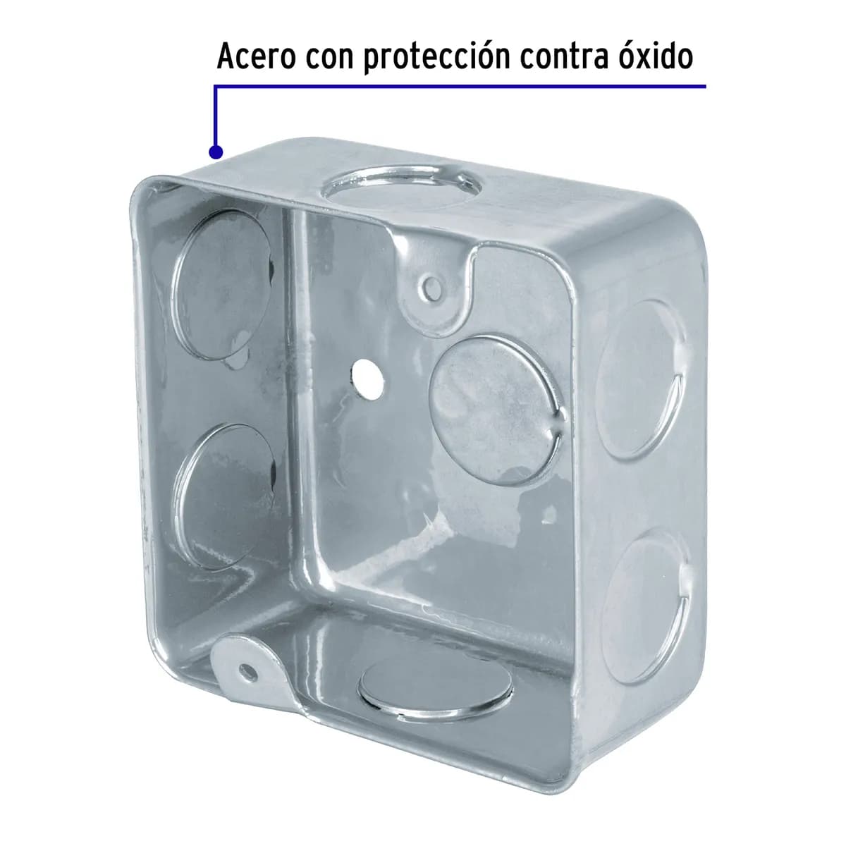 Caja de Registro Cuadrada 3" x 3" Galvanizada Volteck - 45008