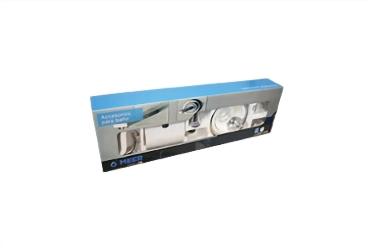 Juego de Accesorios para Baño 6 Piezas Cromo Meer - ACC-001
