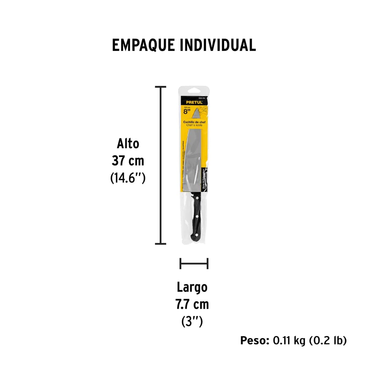 Cuchillo de Chef 8" Pretul CUCH-P81 - 23091