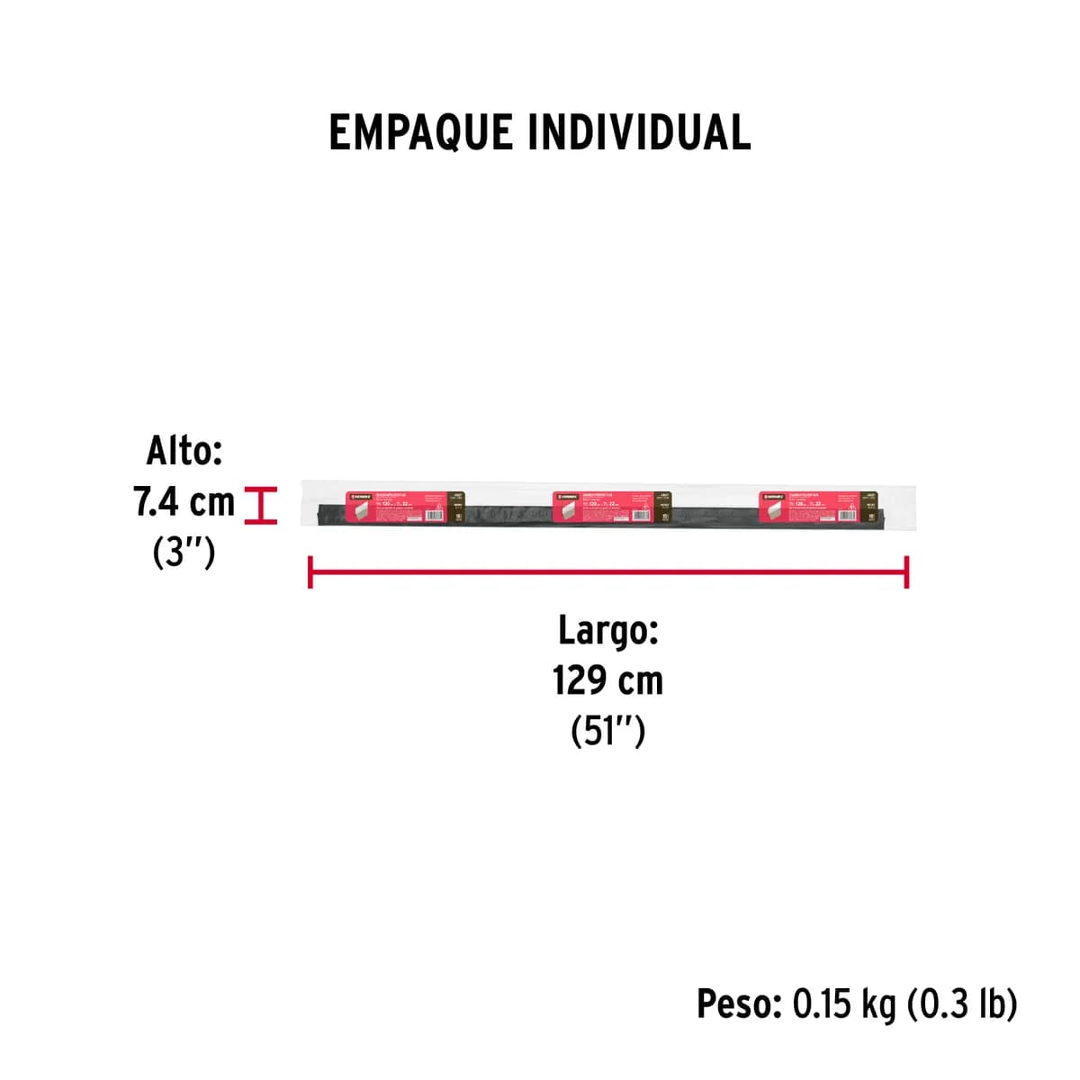 Guardapolvo Fijo 120 cm Negro Hermex - 43037