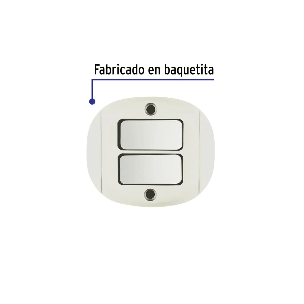 Contacto de Sobreponer Dúplex 2 Polos + Tierra Volteck - 47350