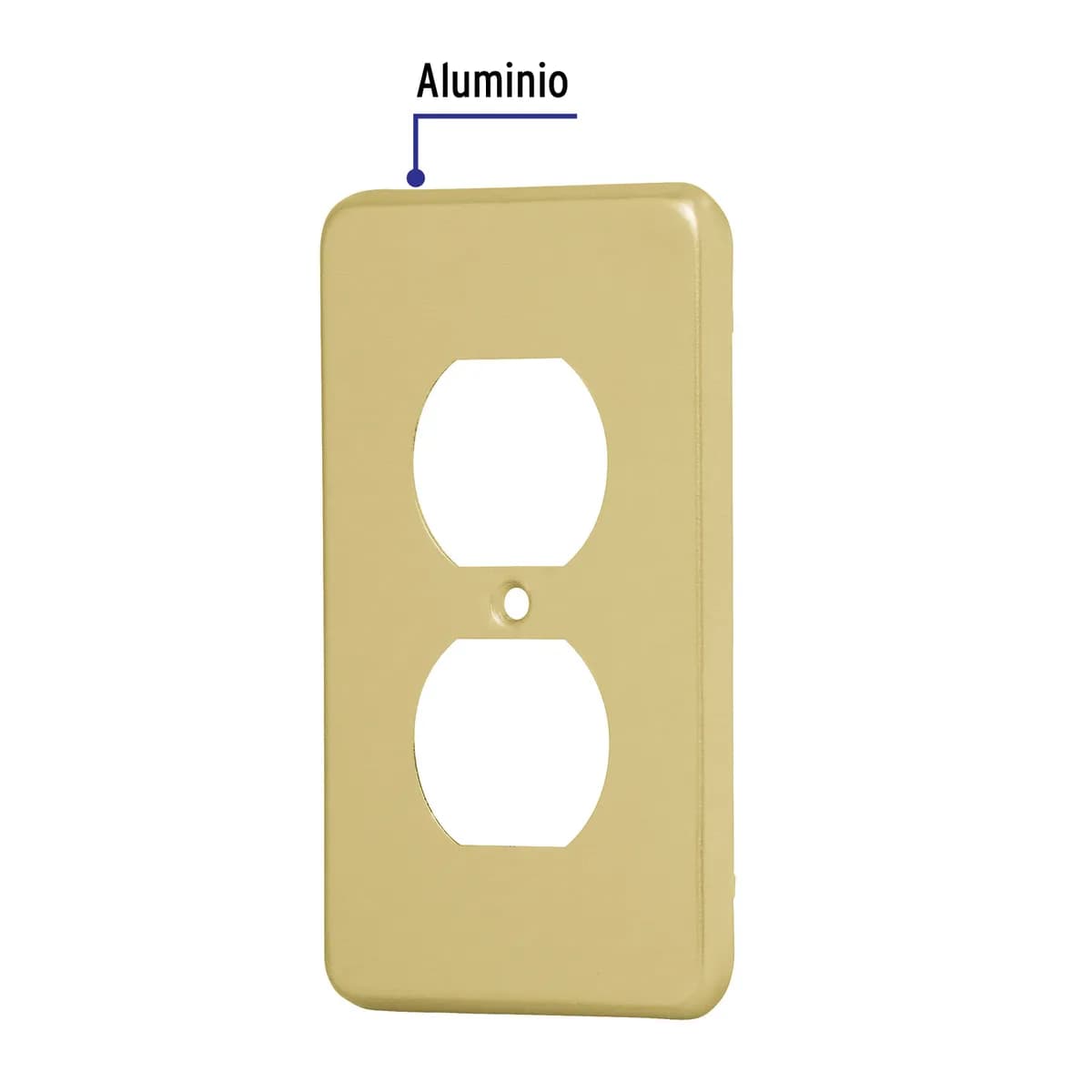 Placa Dúplex de Aluminio Estándar Volteck - 46408