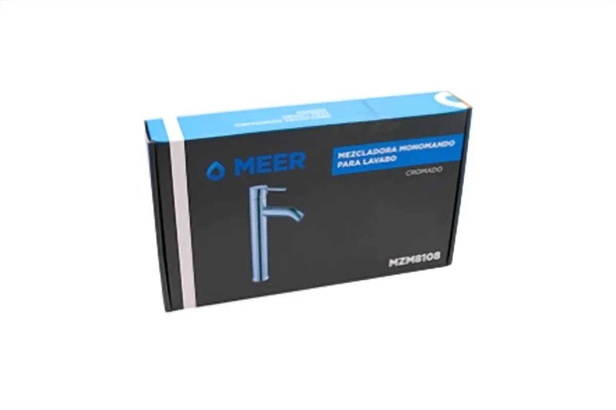Monomando para Fregadero Cromo 30 cm MEER - MZM8108
