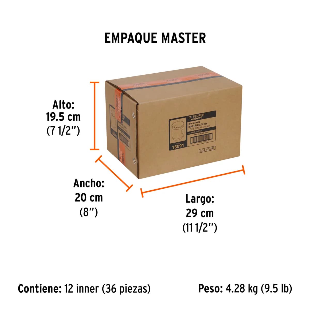 Brocasierra Bimetálica Expert 1 3/16" Truper - 18091