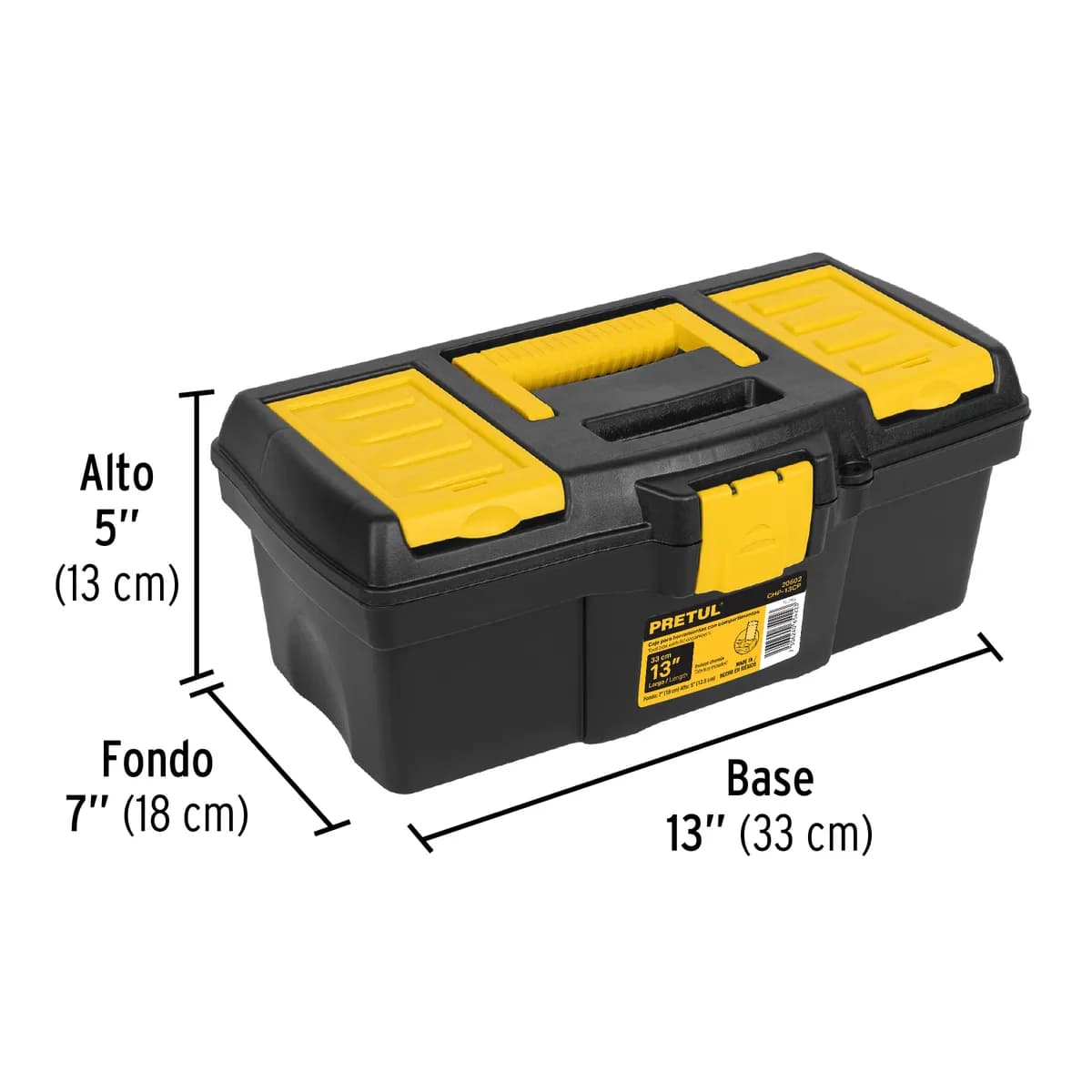 Caja para Herramientas 13" con Compartimentos Pretul - 20602