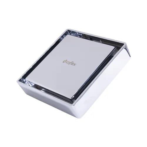 Coladera COFLEX Latón Cromado con Espacio para Inserto Cerámico 10x10 cm