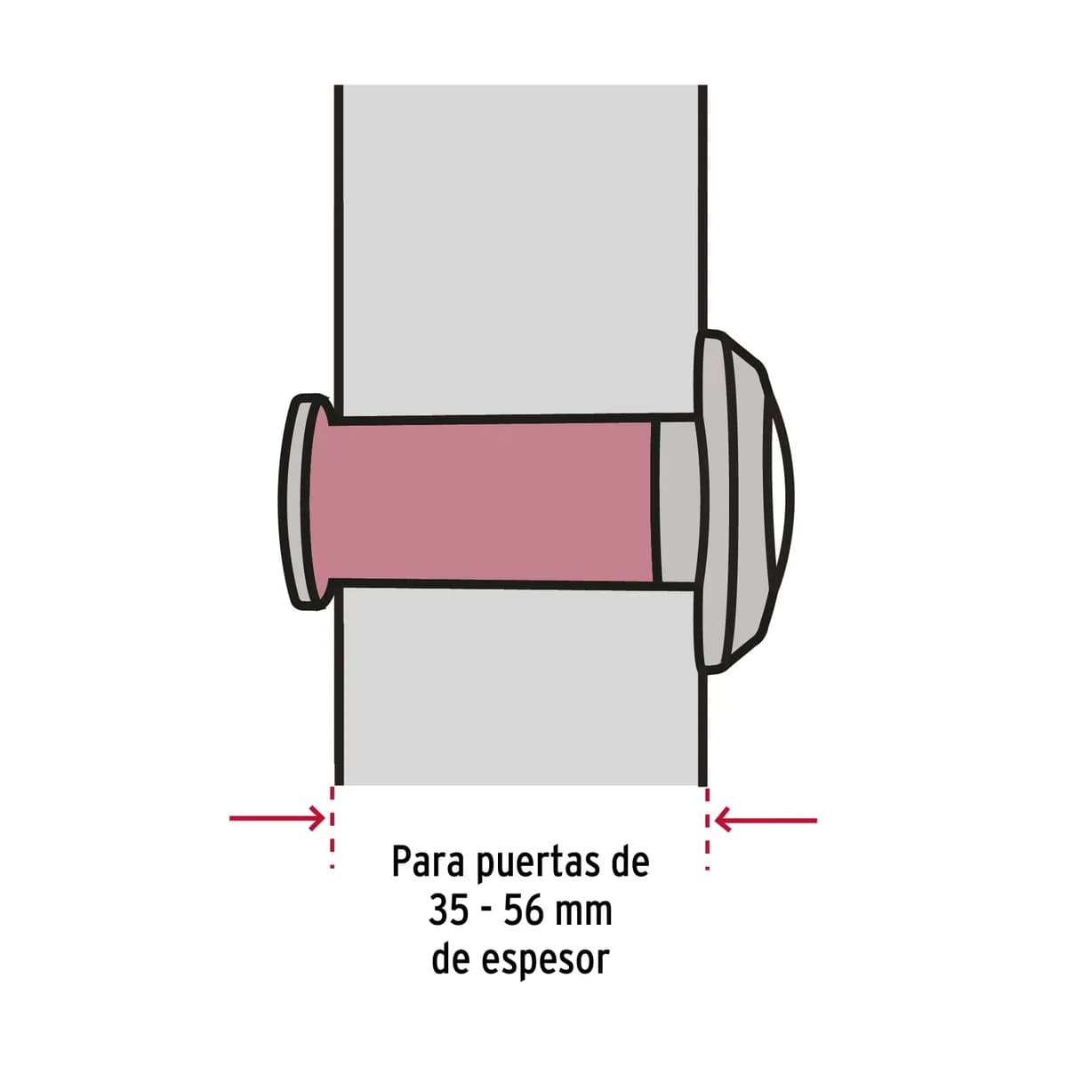 Mirilla de Seguridad Cromo Mate MIRI-3 Truper - 43674