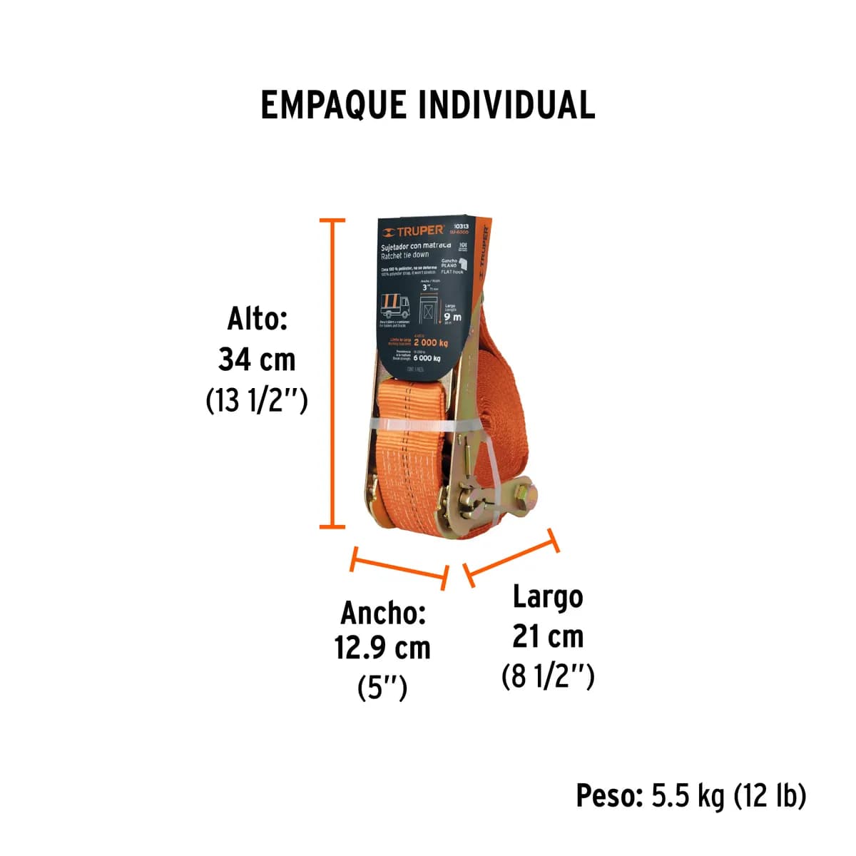 Sujetador con Matraca Truper SU-6000 - 10313