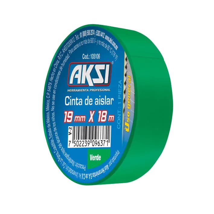 Cinta de Aislar Azul 19 mm x 18 Metros AKSI - 105105