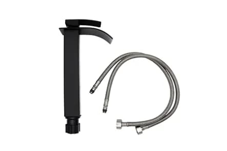 Monomando Alto para Lavabo Negro (30cm) | Estilo Moderno
