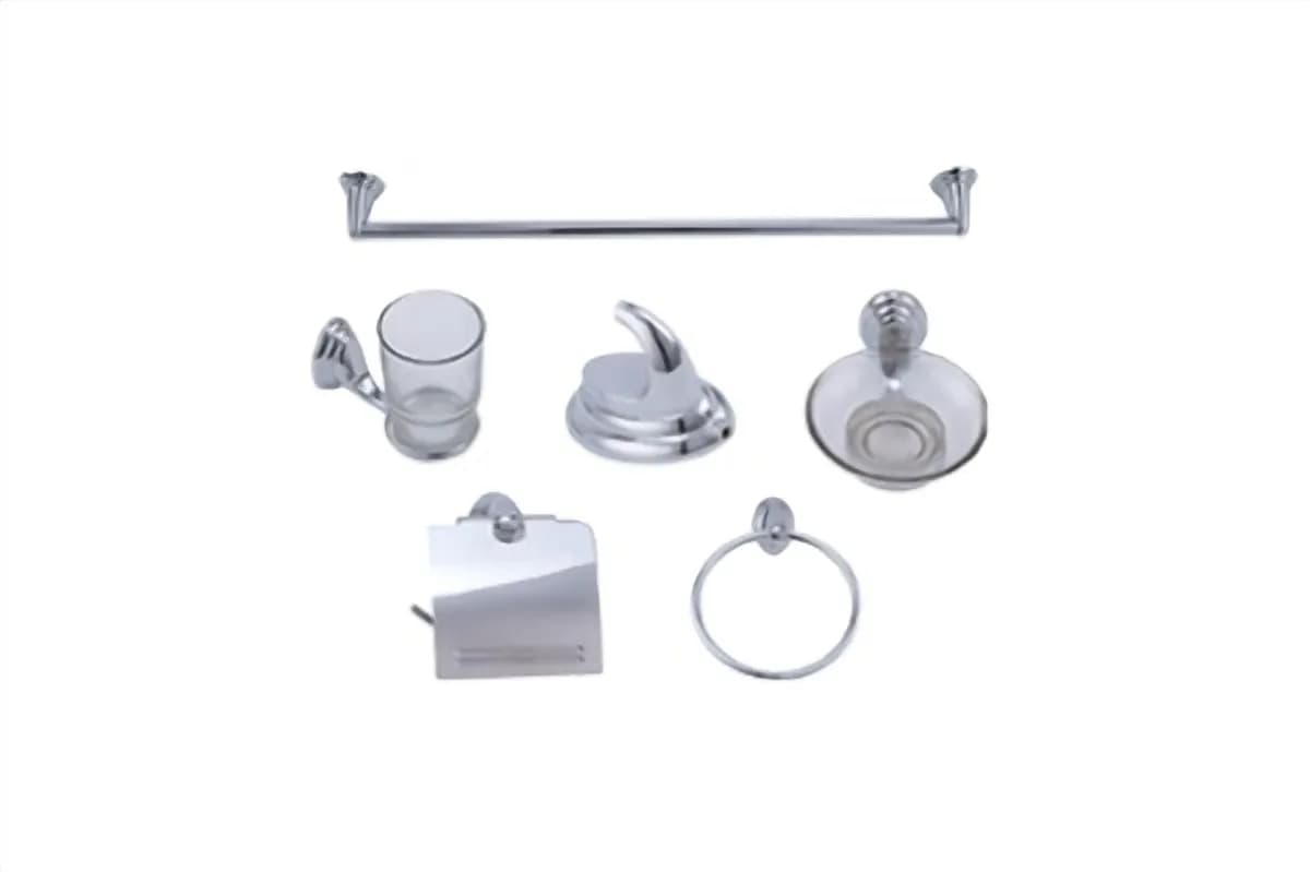 Juego de Accesorios para Baño 6 Piezas Cromo Meer - ACC-001