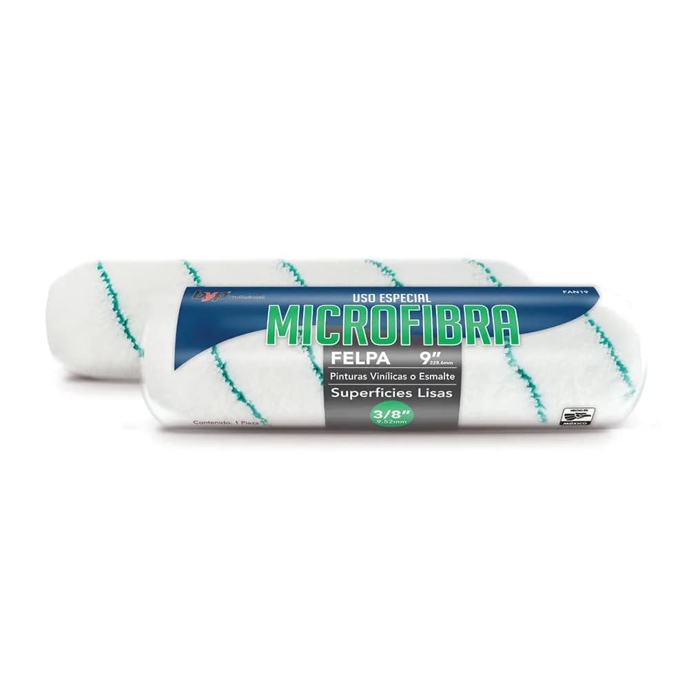 Felpa Antigoteo de Microfibra 9" Pelo 3/8" BYP - FAN19