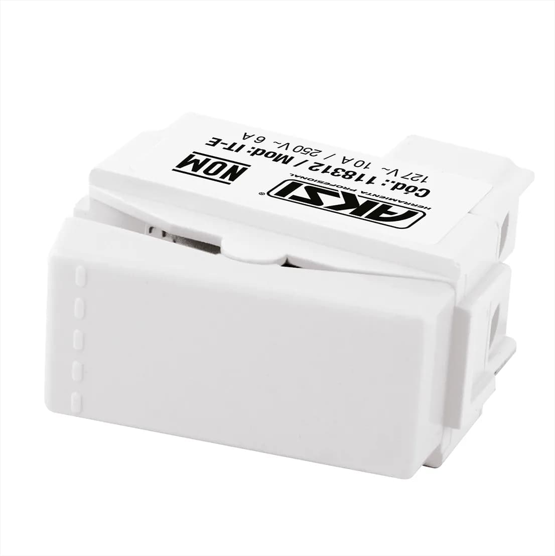 Apagador de Escalera de Tecla 127V/10A Blanco AKSI - 118314