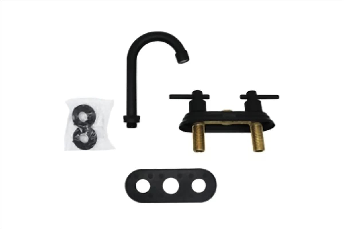Mezcladora para Lavabo con Maneral de Palanca y Cuello Alto Negro MEER - MZL4122