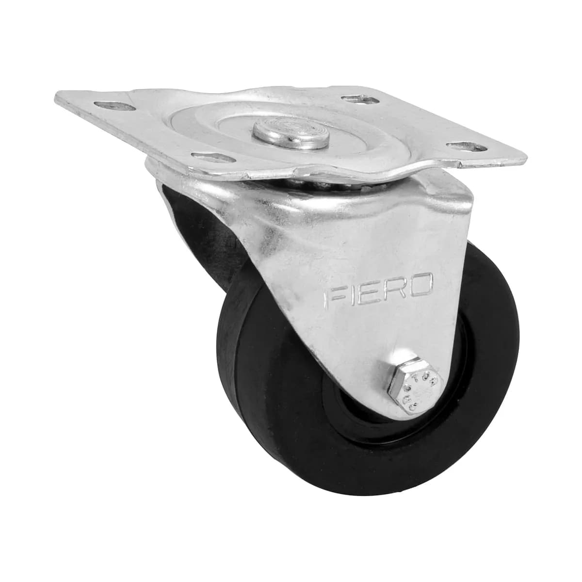 Rueda de Hule Giratoria con Buje Carga 60 kg 3" Fiero - 48610