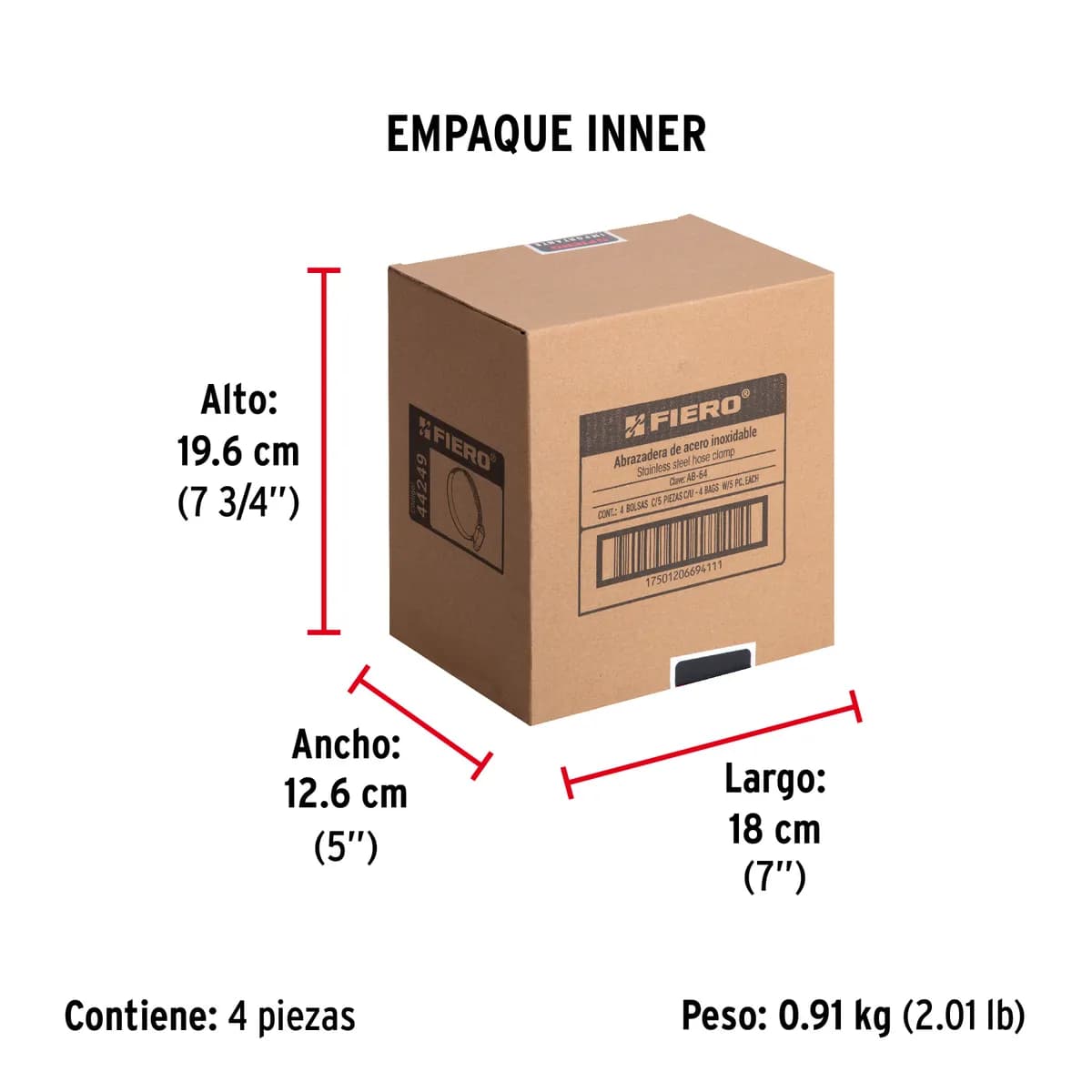 Bolsa con 5 Abrazaderas sin Fin Reforzadas #64 Truper - 44249