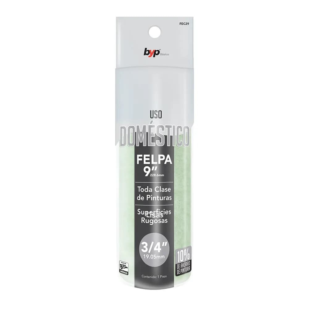 Felpa Econo Roll 9" Pelo 3/4" BYP - FEC29
