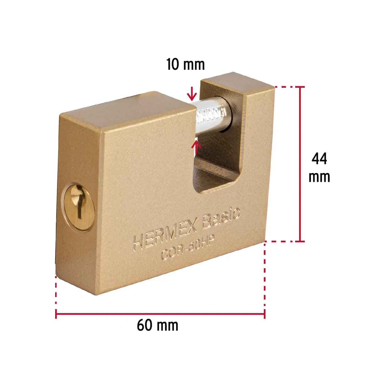 Candado Antipalanca 60 mm Hierro COR-60HP Truper - 22516